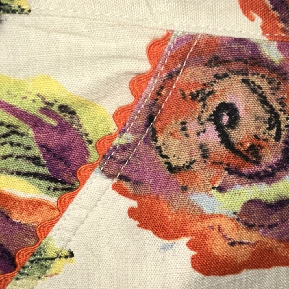 NEW J Jill Floral Midi A-Line Skirt Size 6P Cotton Pockets Romantic Cottagecore - Picture 6 of 11